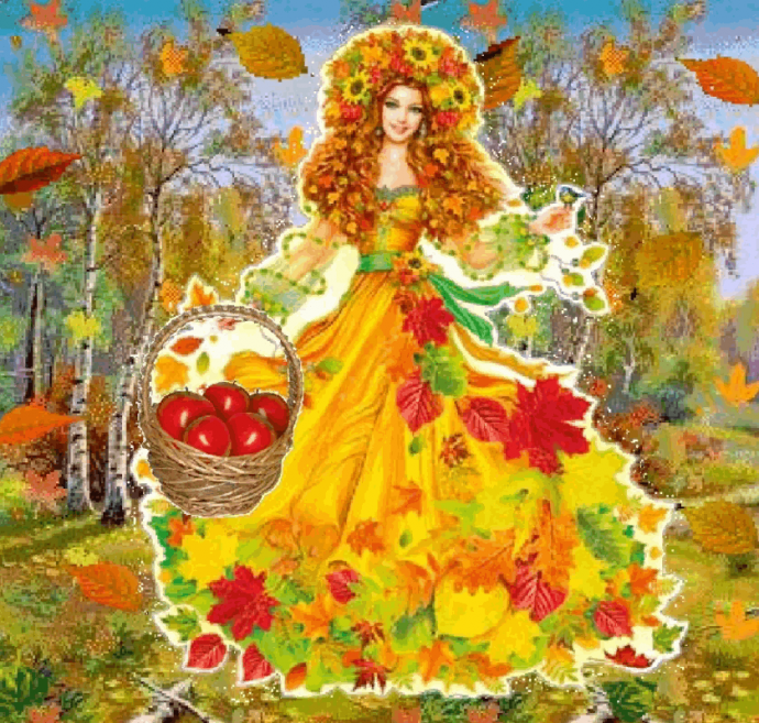 Закружилась в небе осень