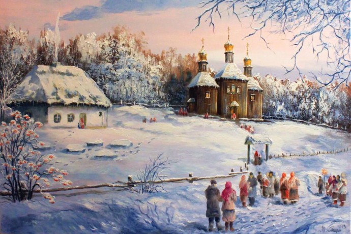 Зимние православные  праздники на Руси